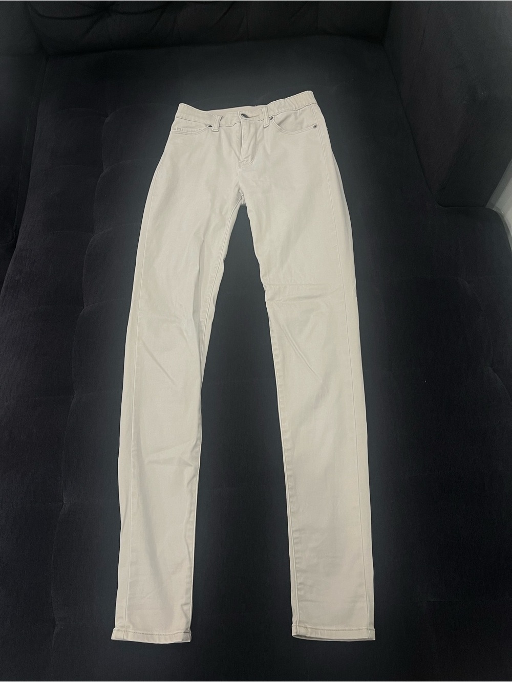 Beige High-Rise Skinny Pants